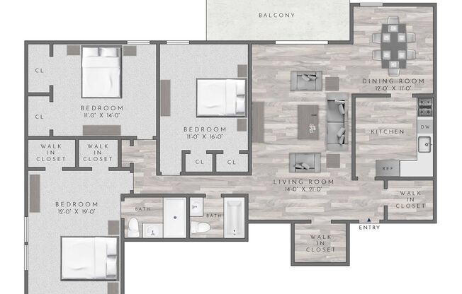 3 beds, 2 baths, 1,600 sqft, $2,655