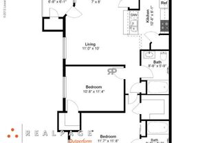 2 beds, 2 baths, 992 sqft, $1,524