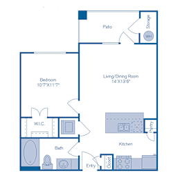 1 bed, 1 bath, 582 sqft, $1,149