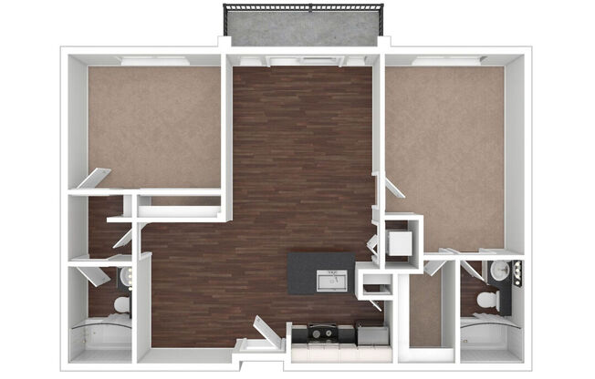 2 beds, 2 baths, 910 sqft, $3,742