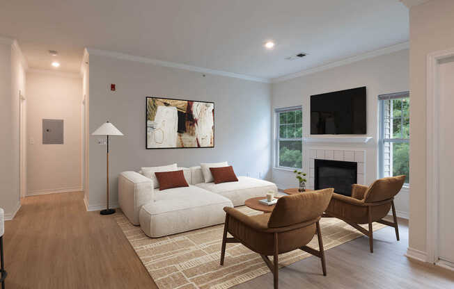 Living Room with Hard Surface Flooring