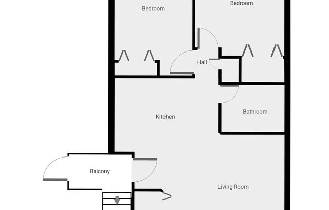 2 beds, 1 bath, 847 sqft, $850, Unit 02