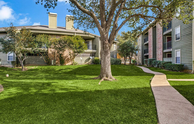 Lush Green Outdoor Spaces at Newport Apartments, CLEAR Property Management, Irving, TX