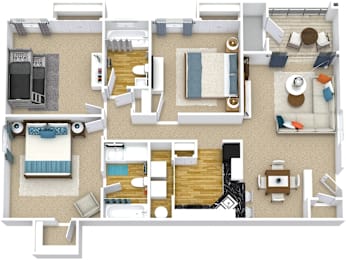 3 beds, 2 baths, 1,030 sqft, $1,904