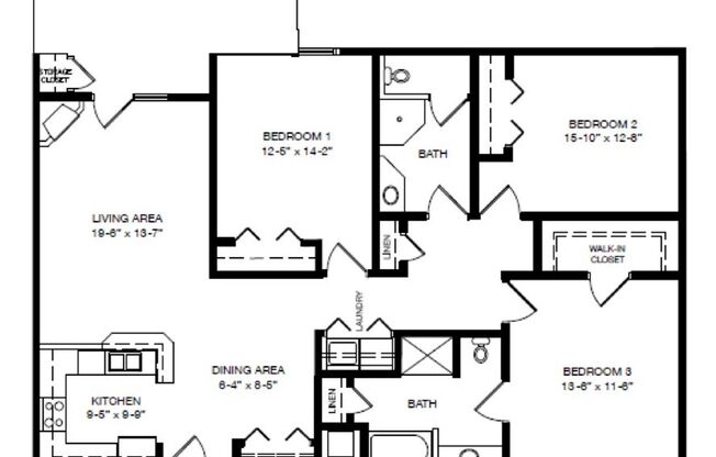 3 beds, 2 baths, 1,571 sqft, $1,695, Unit CT-207