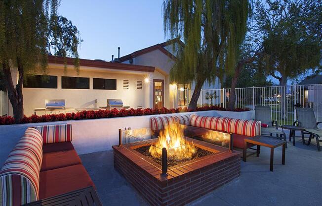 Poolside Grilling Stations, at Pacific Oaks Apartments, Towbes, Goleta California