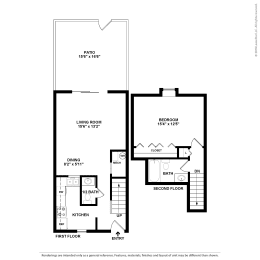 1 bed, 1.5 baths, 890 sqft, $1,420