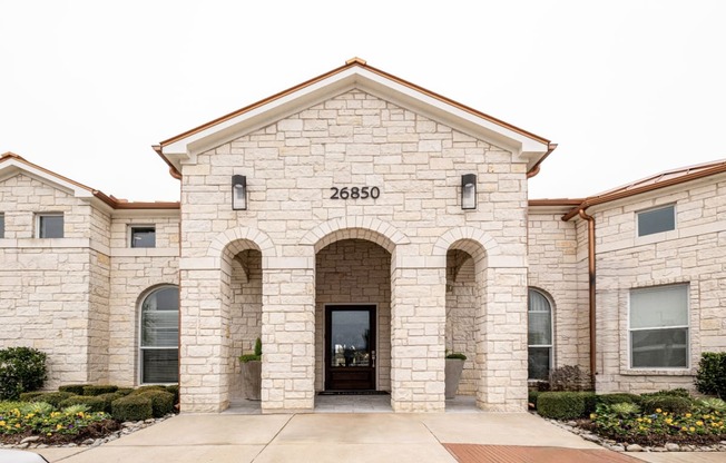 resident clubhouse and leasing center at Villages 3Eighty apartments in Aubrey, TX