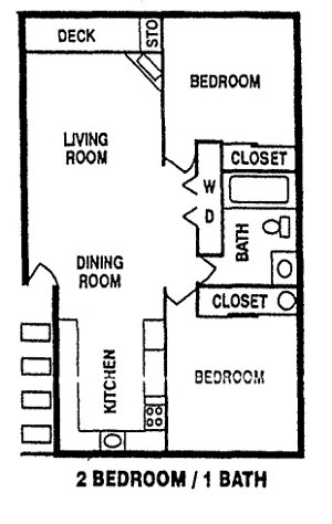 2 beds, 1 bath, 754 sqft, $2,109