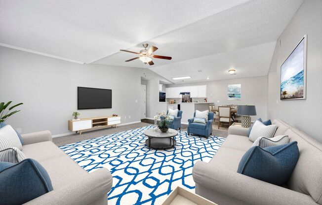 2 beds, 2 baths, 1,350 sqft, $1,380, Unit 418-418E