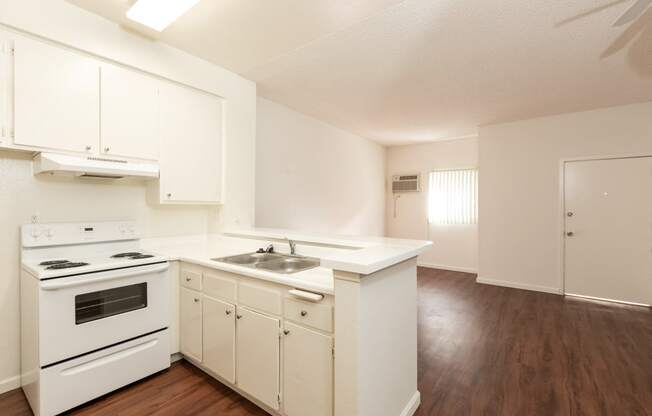 Kitchen with White Appliances and White Cabinets