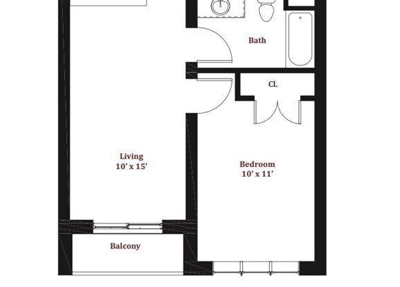 1 bed, 1 bath, 640 sqft, $3,150, Unit 412