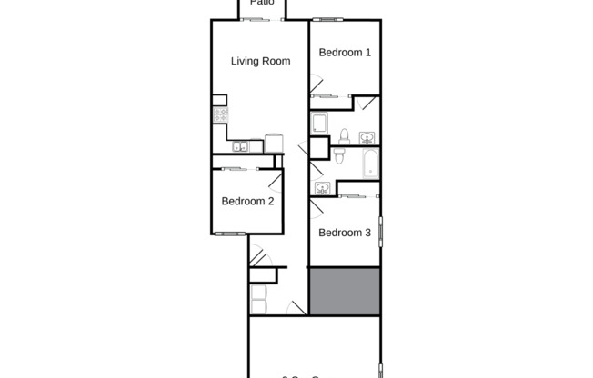 3 beds, 2 baths, 1,198 sqft, $1,785