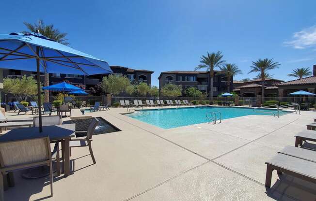 Poolside Sundeck With Relaxing Chairs at The Paramount by Picerne, Nevada, 89123