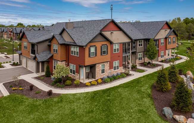 Exterior at the Quarry Apartments in DeWitt Michigan