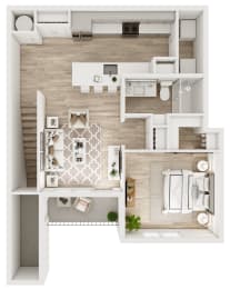 1 bed, 1 bath, 947 sqft, $1,396