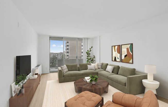 Living Room with Hard Surface Flooring