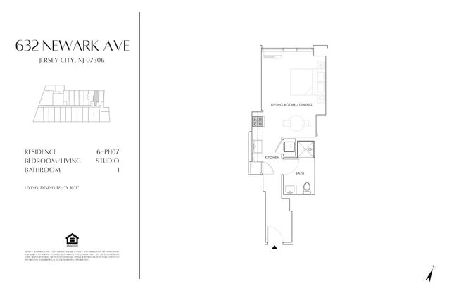 Studio, 1 bath, 422 sqft, $2,403, Unit 1707