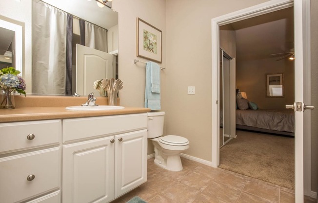 Bathroom vanity at The Fairways by Picerne, Las Vegas, Nevada