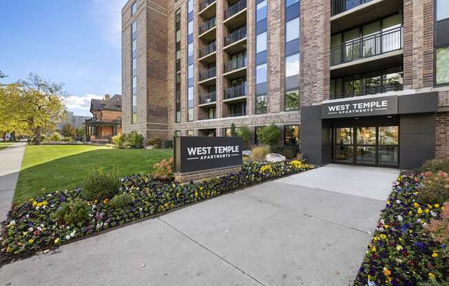 the west terrace building at west temple apartments