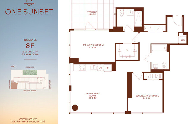 2 beds, 2 baths, $6,065, Unit 8F