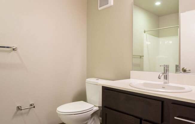 Spacious bathroom at LaScala Apartments in Beaverton, Oregon