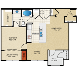 1 bed, 1 bath, 802 sqft, $1,660