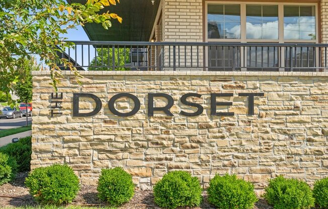 a stone wall with the word dorset on it