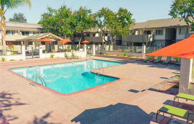 Glimmering Pool at Balboa Apartments, California, 94086