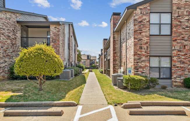 Walkway into Brighton Place from Parking Lot