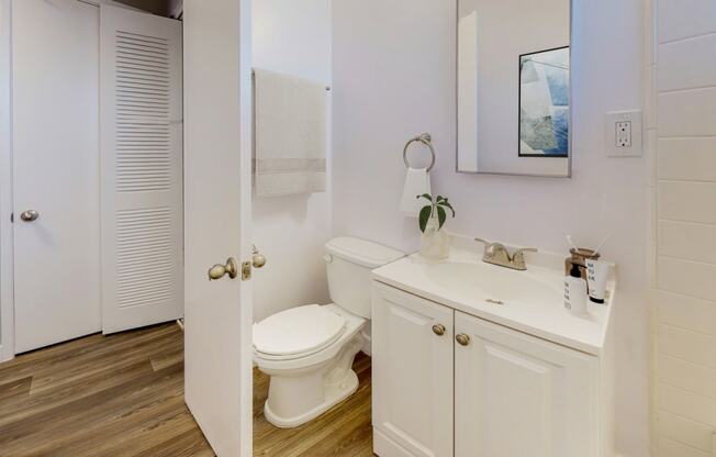 a bathroom with a toilet and a sink