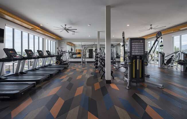Fully Equipped Gym at Parc View Apartments and Townhomes Midvale, UT 84047