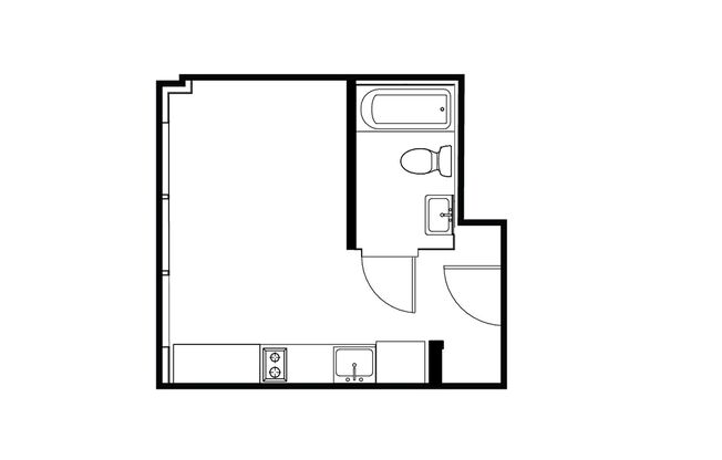 Studio, 1 bath, 275 sqft, $1,000, Unit 319