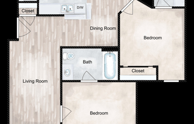 2 beds, 2 baths, 900 sqft, $1,575