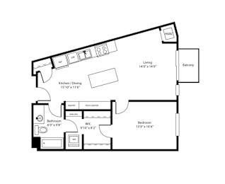 1 bed, 1 bath, 774 sqft, $1,995