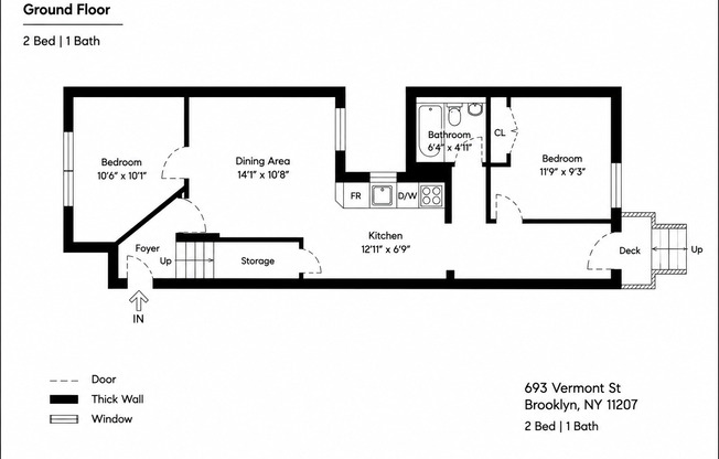 2 beds, 1 bath, $2,900, Unit 1