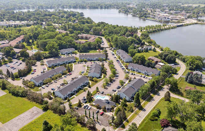 Aerial View of Green Meadows