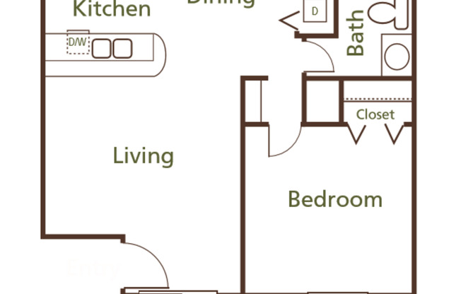 1 bed, 1 bath, 667 sqft, $1,230