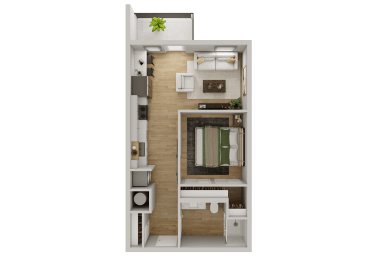 1 bed, 1 bath, 553 sqft, $1,363