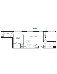 2 beds, 2 baths, 947 sqft, $3,077