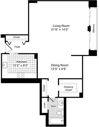 Studio, 1 bath, 766 sqft, $1,973, Unit 0506
