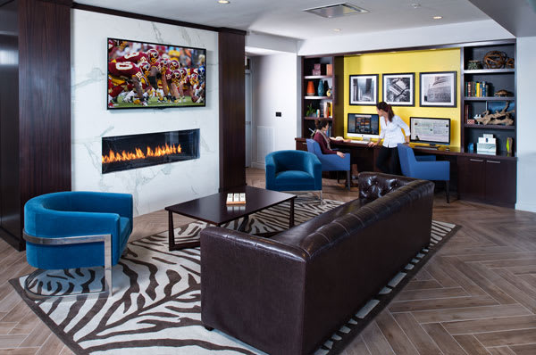 Lounge Area With Fireplace at Verde Pointe, Arlington, 22201
