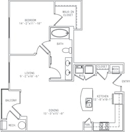 1 bed, 1 bath, 866 sqft, $2,089