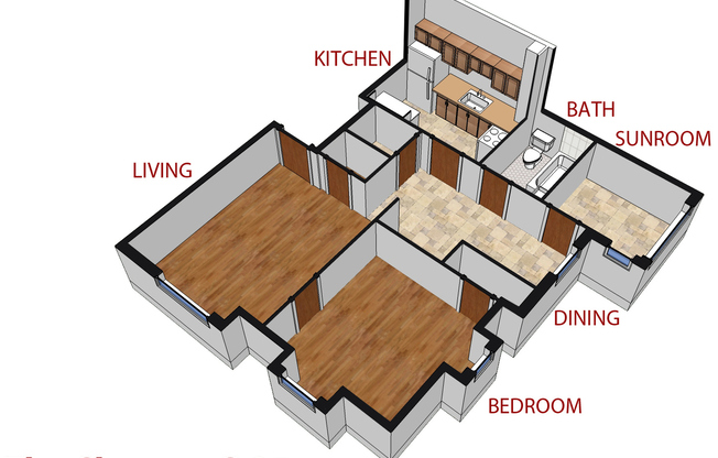 1 bed, 1 bath, 584 sqft, $1,250, Unit C-35