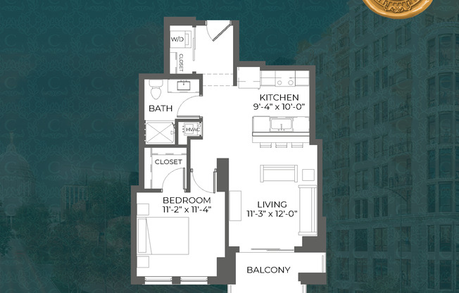1 bed, 1 bath, 658 sqft, $2,725, Unit 819