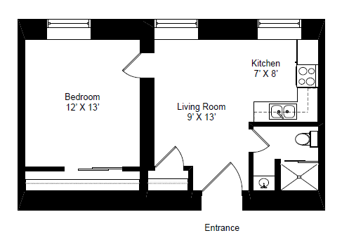 1 bed, 1 bath, 500 sqft, $1,685, Unit 620-003