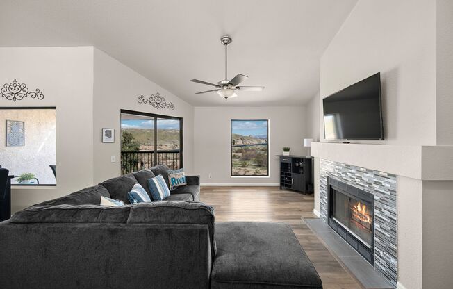 Waterfront Furnished 2BR Condo with Great RIVER & MOUNTAIN VIEWS