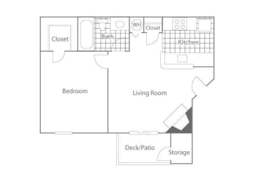 1 bed, 1 bath, 594 sqft, $794