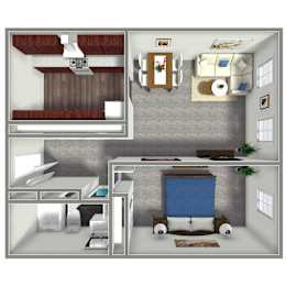 1 bed, 1 bath, 590 sqft, $999