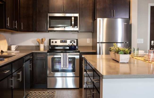 Kitchen View at One Glenn Place, Fitchburg, WI, 53711